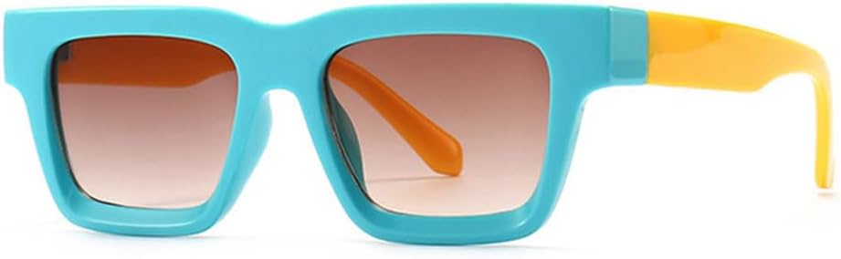 

Разноцветные солнцезащитные очки для женщин в стиле ретро, ​​солнцезащитные очки UV400 для мужчин, солнцезащитные очки с градиентным покрытием LANGSER, Blue Yellow Tea