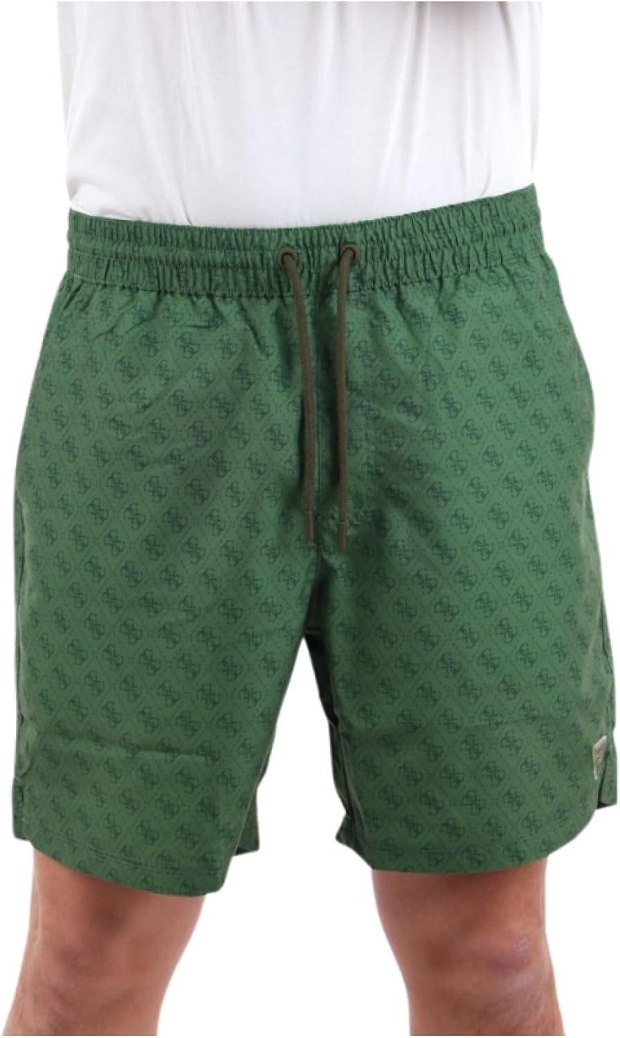 

Мужские плавки GUESS среднего размера с тисненым логотипом, Olive Embossed 4G Logo