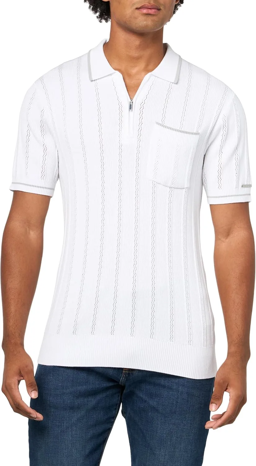 

KARL LAGERFELD мужской свитер с воротником и молнией на 1/4