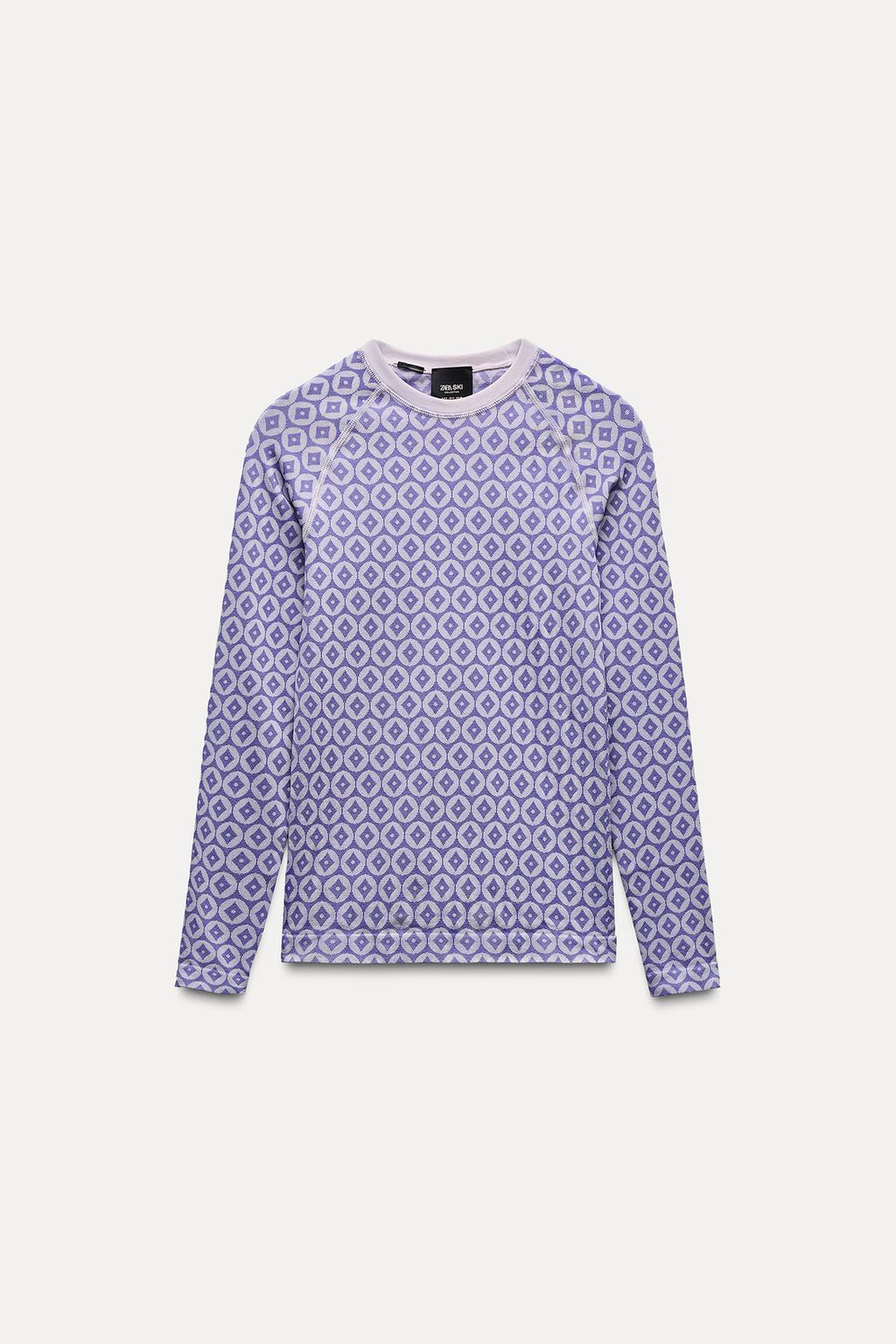 

Тепловая жаккардовая футболка из лыжной коллекции thermolite ZARA, цвет Lilac