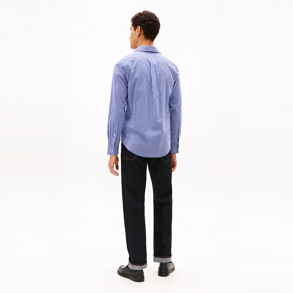 Мужская рубашка Regular Fit в крупную клетку синяя от Tommy Hilfiger — фото 3