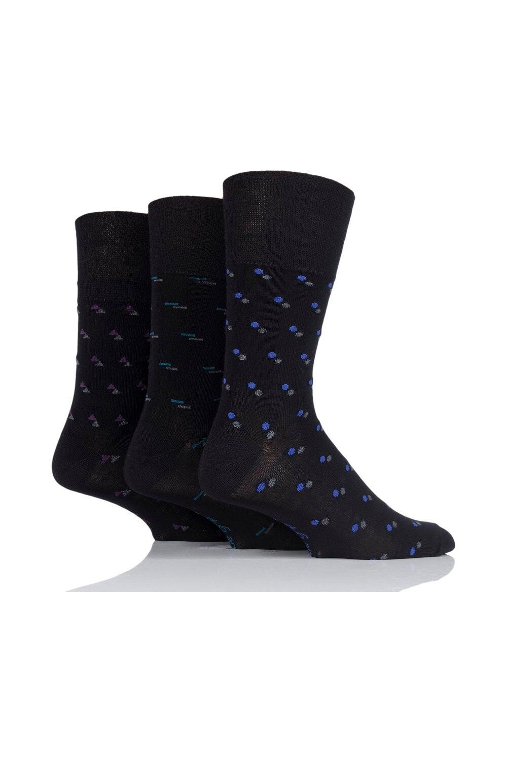 

3 пары бамбуковых носков с рисунком SOCKSHOP Gentle Grip, черный