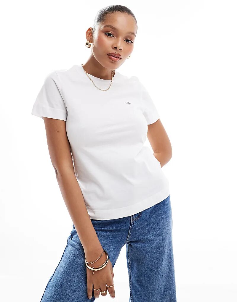 

Футболка с логотипом GANT Shield белого цвета