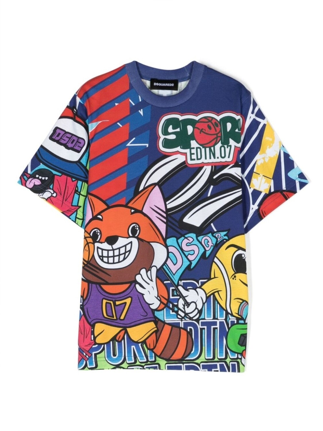 DSQUARED2 KIDS толстовка Sport Edtn.07 с графичным принтом, синий