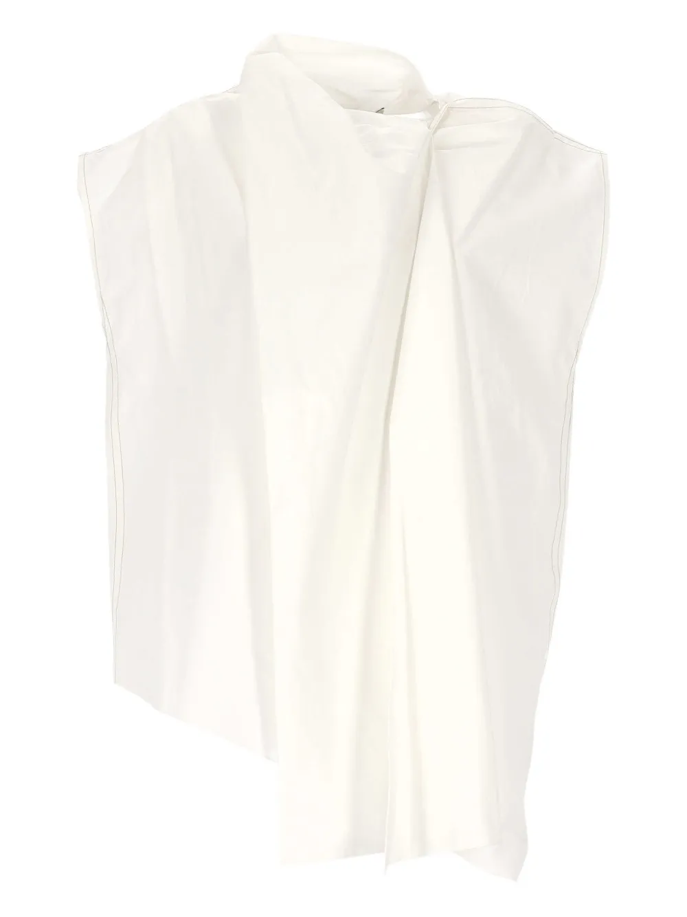 

Хлопковый топ с драпировкой Carven, белый