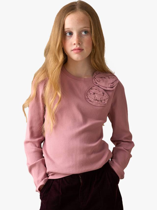 

Детский топ с корсажем из хлопка с длинными рукавами Angel & Rocket, Rose