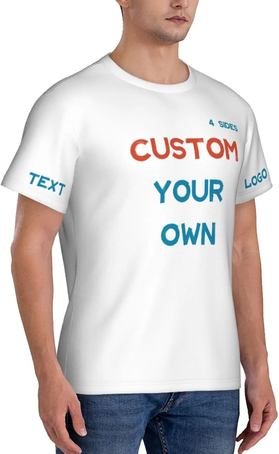 Футболка Custom с принтом на 4 сторонах для тренировок — фото 3