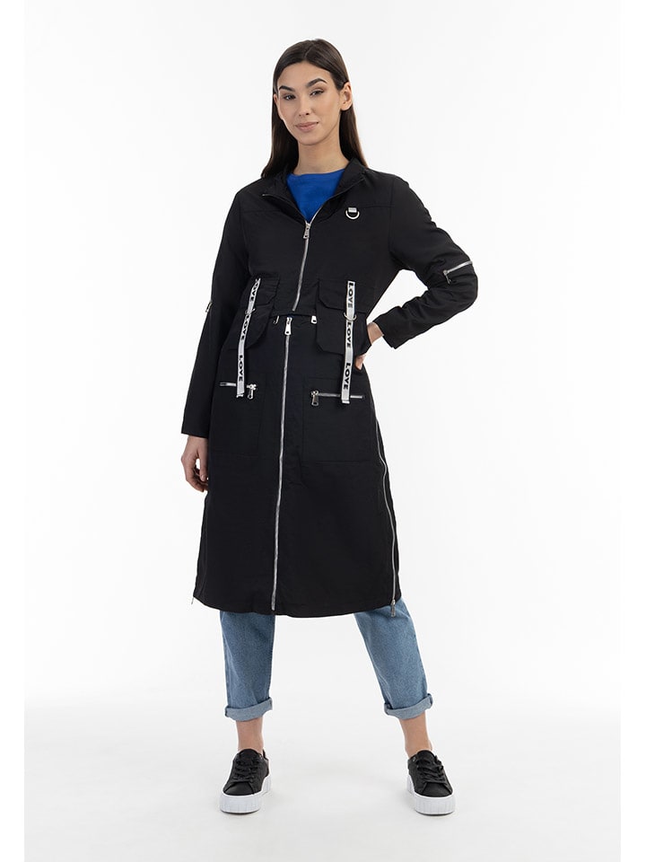 

MyMo Универсальное пальто-трансформер 2-в-1 черного цвета