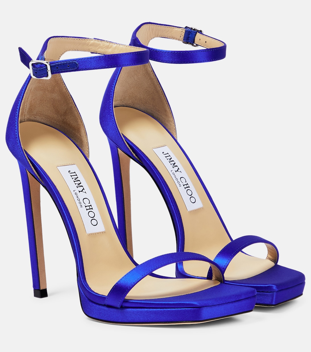 Атласные сандалии Alva 120 Jimmy Choo, Ultraviolet