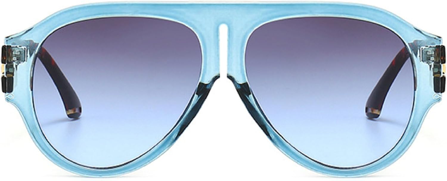 

Большие солнцезащитные очки-пилот для женщин, модные, роскошные, в крупной оправе, цельные, с градиентным переходом цвета, ретро, ​​классические, с плотной оправой mincl, Blue