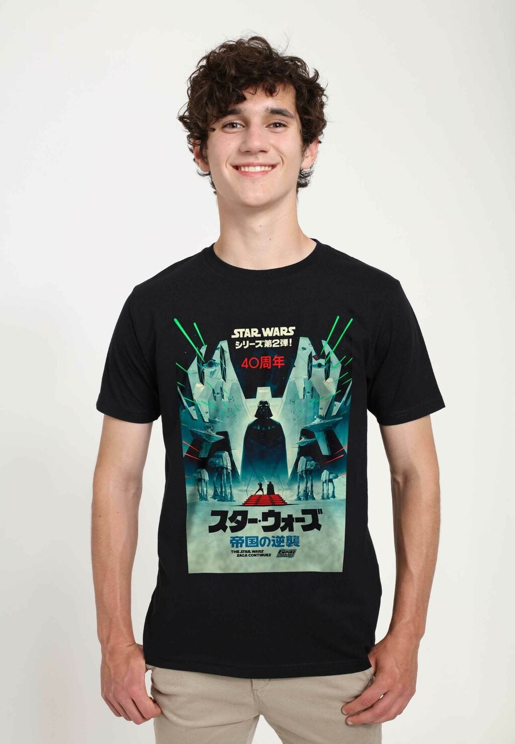 

Футболка с принтом Star Wars: Classic Esb Japanese Poster Unisex Henry Tiger, черный