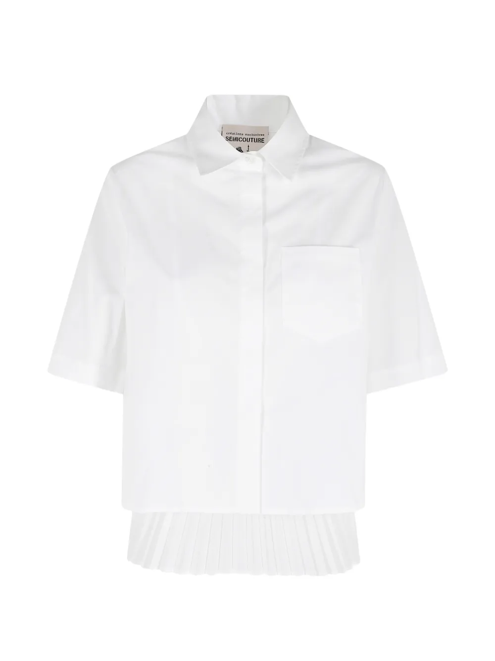 

Плиссированная рубашка Dominga Semicouture, белый