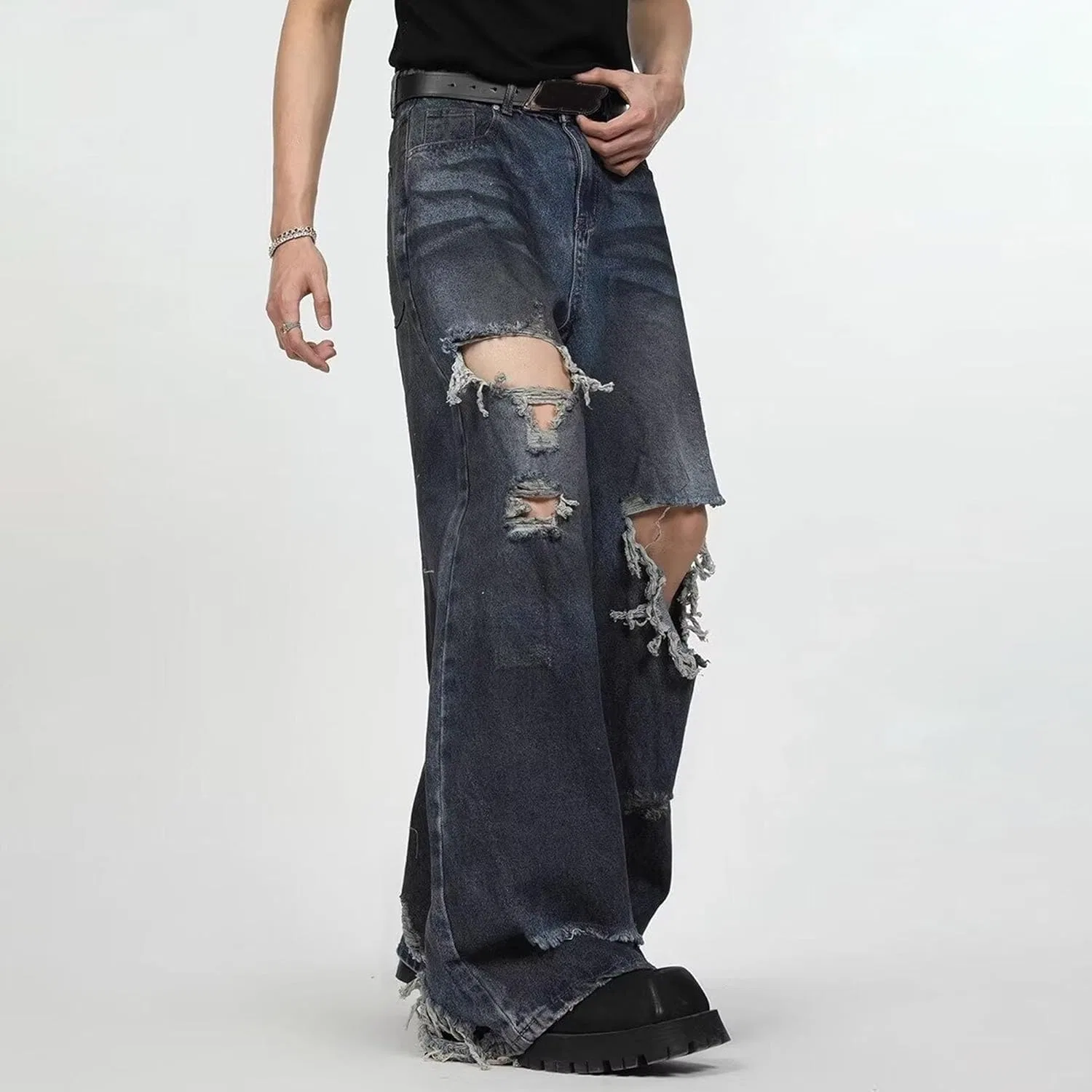 Джинсы клеш, Mens, Blue — фото 2