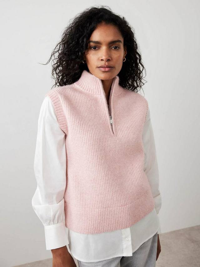 

Многослойный трикотажный топ-майка Mint Velvet, Light Pink