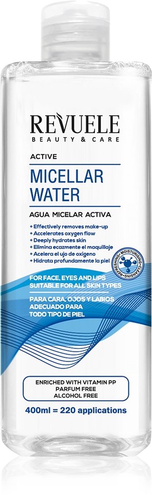 

Мицеллярная вода, активная увлажняющая мицеллярная вода Revuele, 400 мл