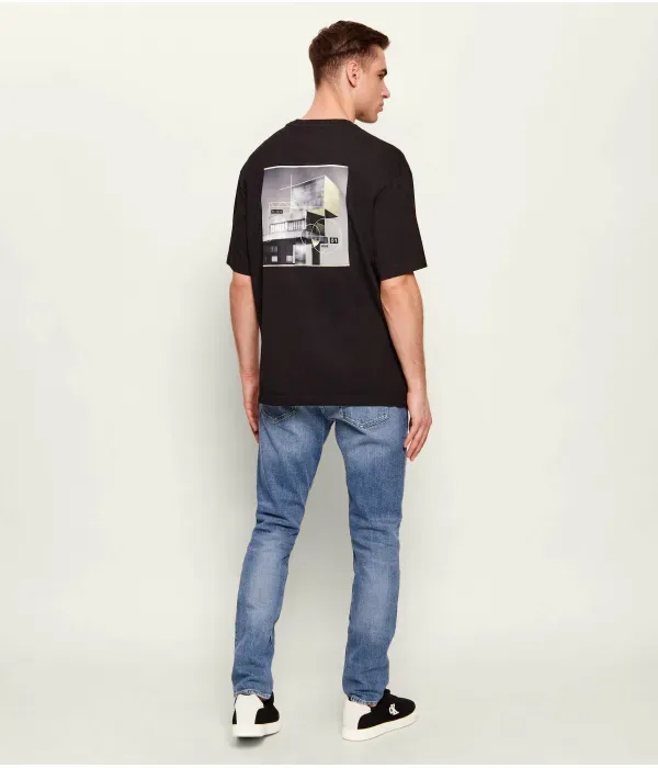 Футболка Te_Brutalism relaxed fit Boss Orange, черный — фото 2