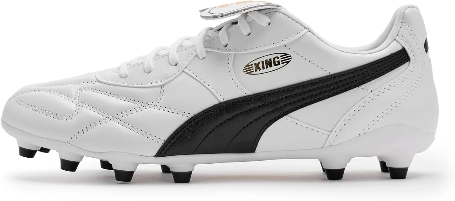 Футбольные бутсы Puma King Top Firm для мужчин, для игры на искусственном газоне, белый/черный — фото 4