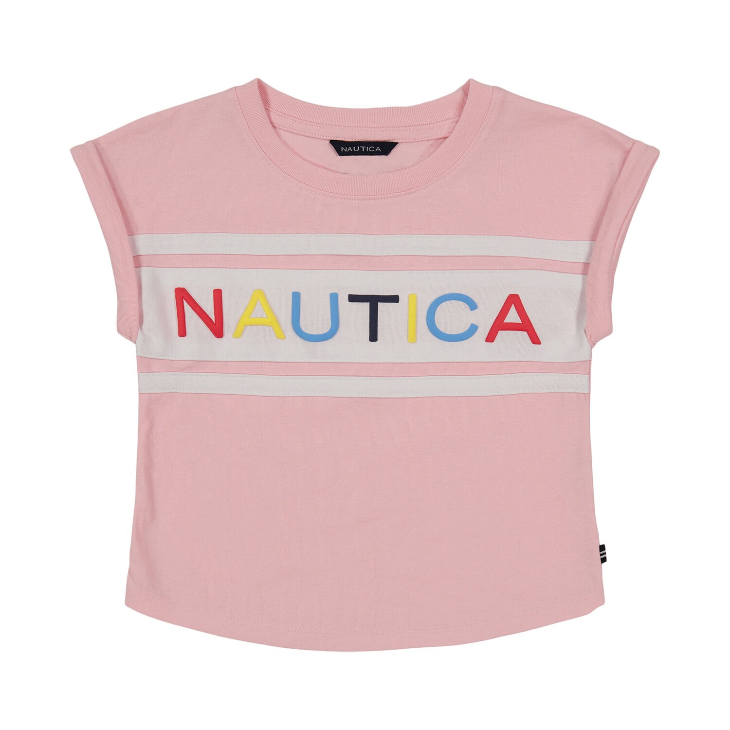 

Футболка с логотипом Nautica для девочек (7–16), цвет Watermelon Heather Hb439