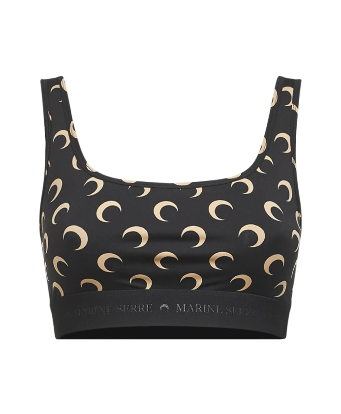 

Топ с жаккардовыми лямками в форме луны Marine Serre, мультиколор