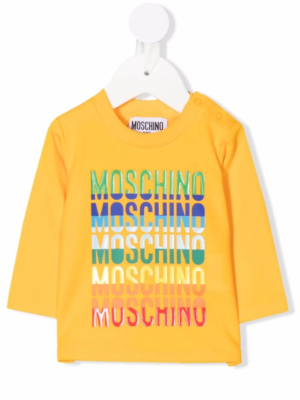 

Футболка с логотипом Moschino Kids, желтый