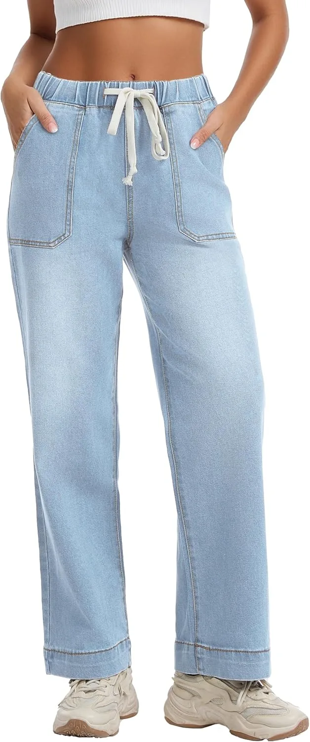 

Женские джинсы Metietila с прямой штаниной и эластичным поясом