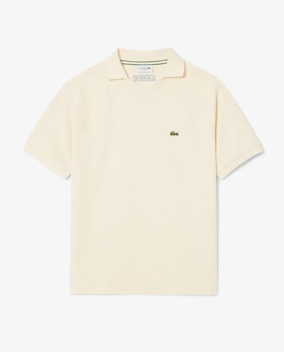 

Мужская рубашка-поло классического кроя с коротким рукавом из пике Lacoste, белый