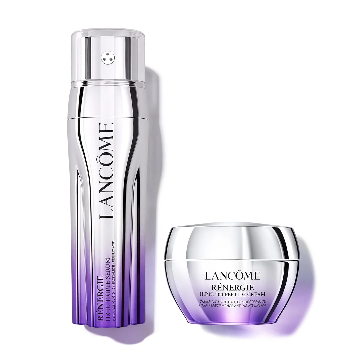 Набор для ухода за кожей Lancôme Rénergie Skincare Duo - сыворотка HCF Triple Serum и увлажняющий крем HPN 300-Peptide Moisturizer