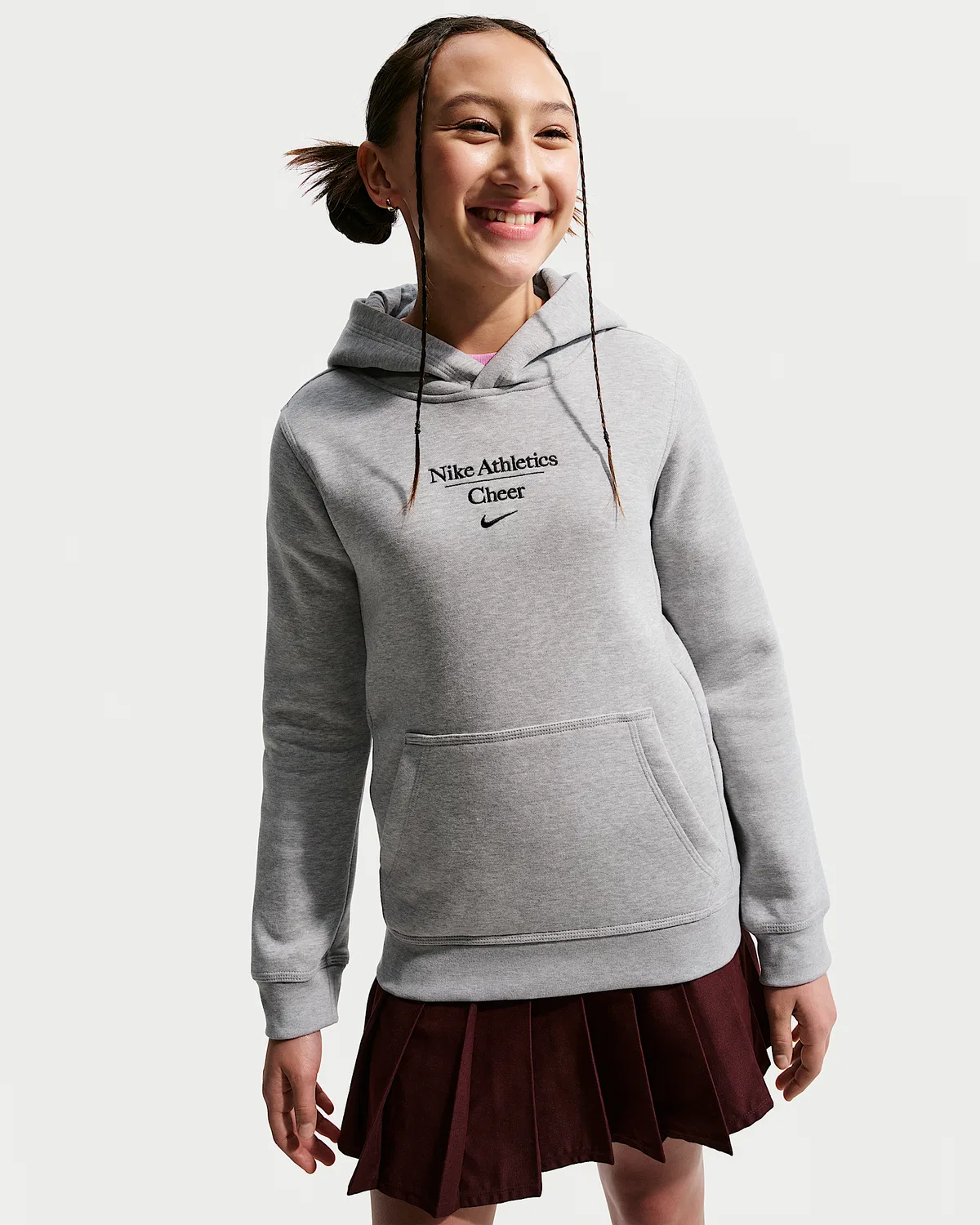 Детская толстовка Nike Cheer Pullover Hoodie, Dark Grey Heather