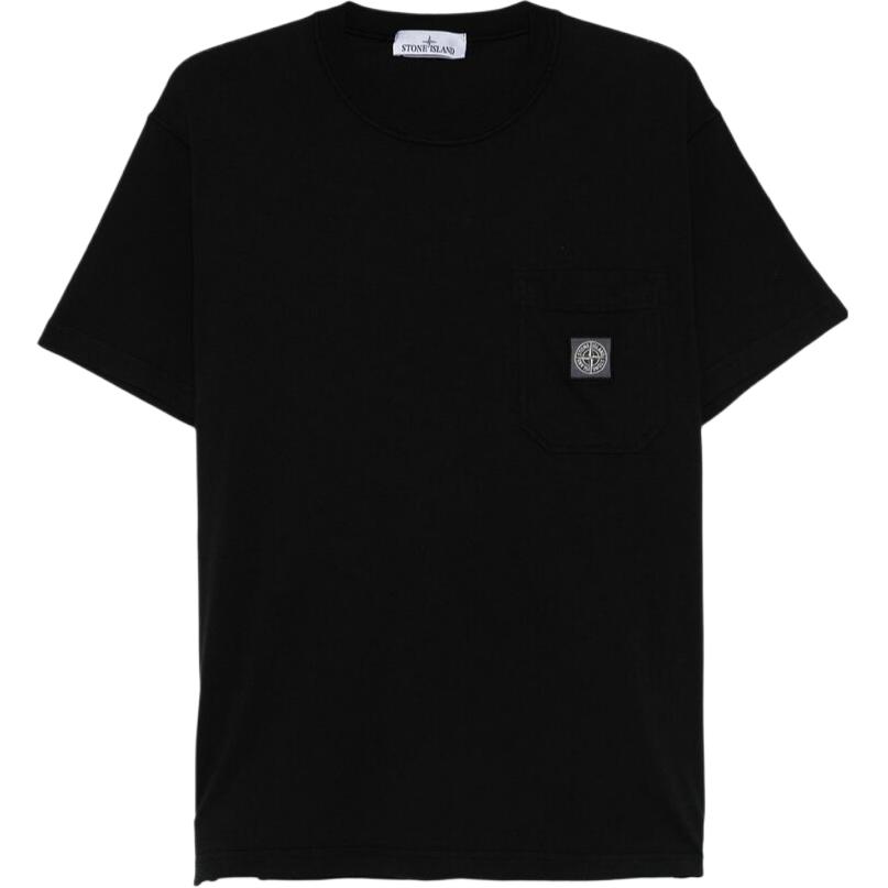 

Футболка с аппликацией в виде компаса Stone Island, черный
