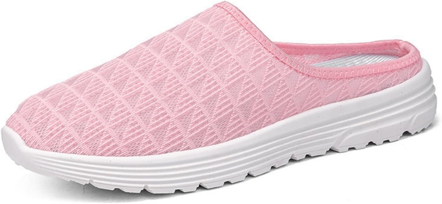 

Ортопедические мюли сабо для женщин и мужчин, вязаные слипоны, легкие кроссовки-мюли с поддержкой свода стопы, закрытый круглый носок, открытая пятка, дышащие балетки, удобные низкие кроссовки для ходьбы Generic, розовый