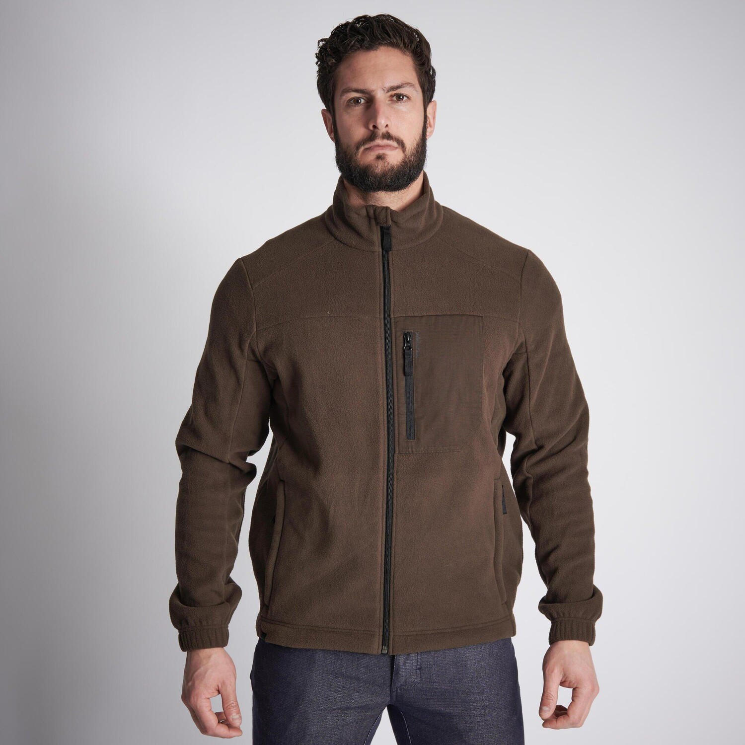 

Флис Decathlon Country Sport Recycled 500, двухцветный Solognac, серый