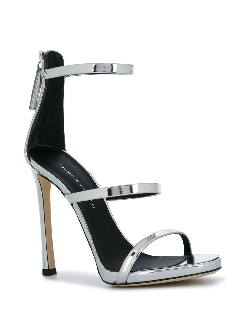 Босоножки на шпильке Giuseppe Zanotti, серебяный — фото 2