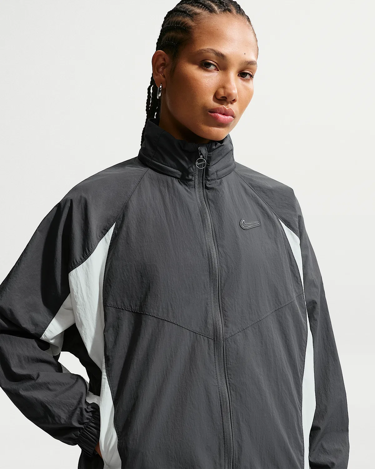Женская куртка Nike Sportswear Woven, Iron Grey/Sail