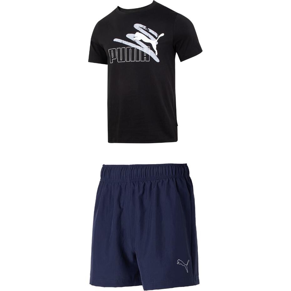 

Повседневная спортивная одежда для мужчин, черный и синий Puma, синий