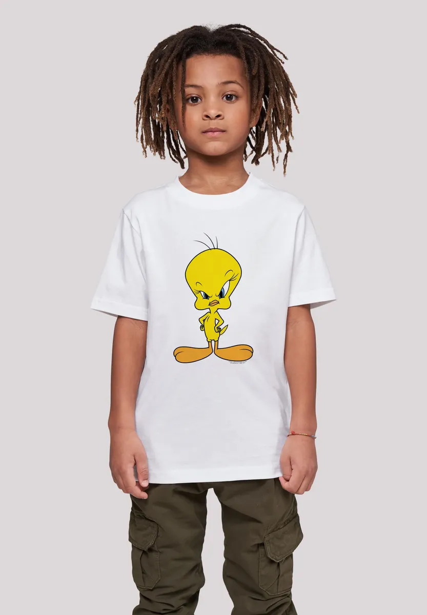 

Футболка F4NT4STIC "Looney Tunes Angry Tweety", унисекс для детей, товары премиум-класса, для мальчиков, для девочек, с принтом, белый
