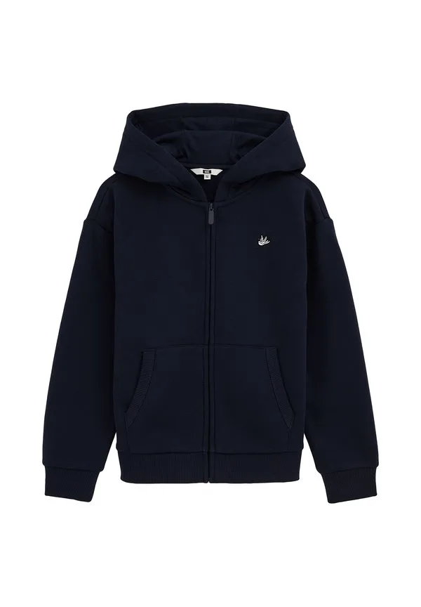 Толстовка на молнии We Fashion, Navy Blue — фото 4
