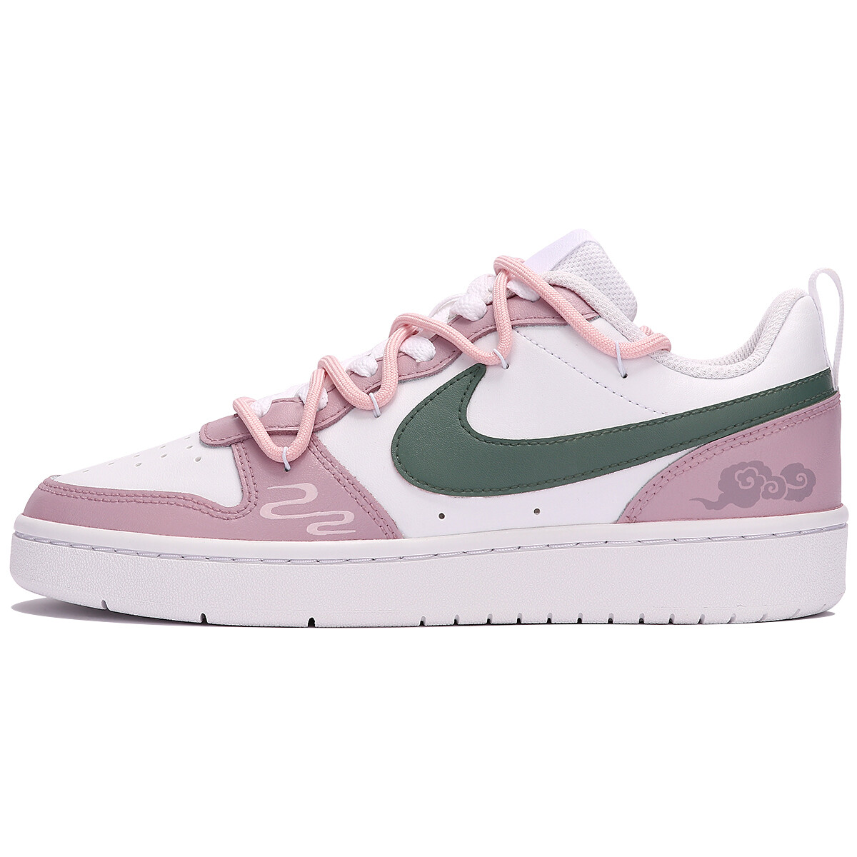 

Кроссовки Nike Court Borough Series Skateboarding Shoes Women's Low-top Pink/Green, цвет Pink Moon/Nori/Magnet