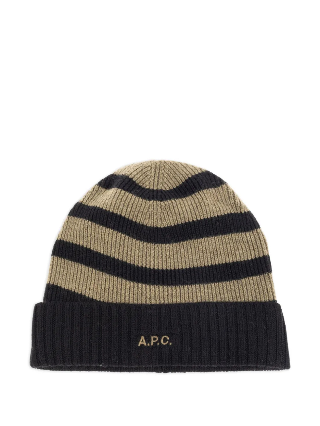 

A.P.C. шапка бини в полоску, черный