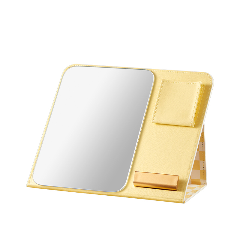 

Складное зеркало для макияжа зеркало для волос и макияжа настольное портативное M'AYCREATE, желтый/мультиколор