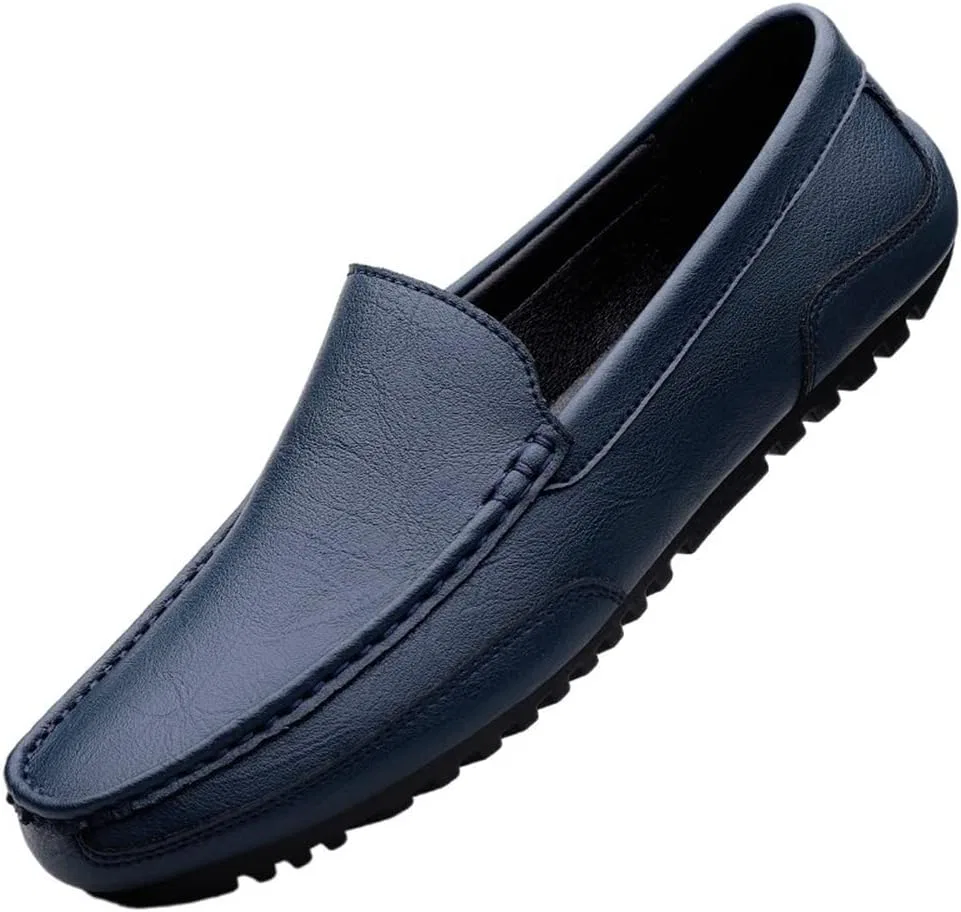 Лоферы кожаные Mens, синие SayfuR