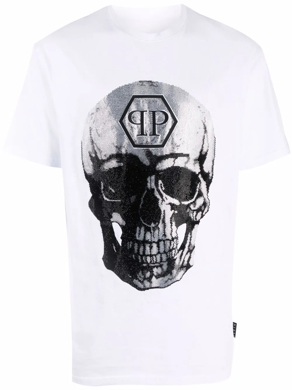 

Футболка с декором Skull Philipp Plein, белый