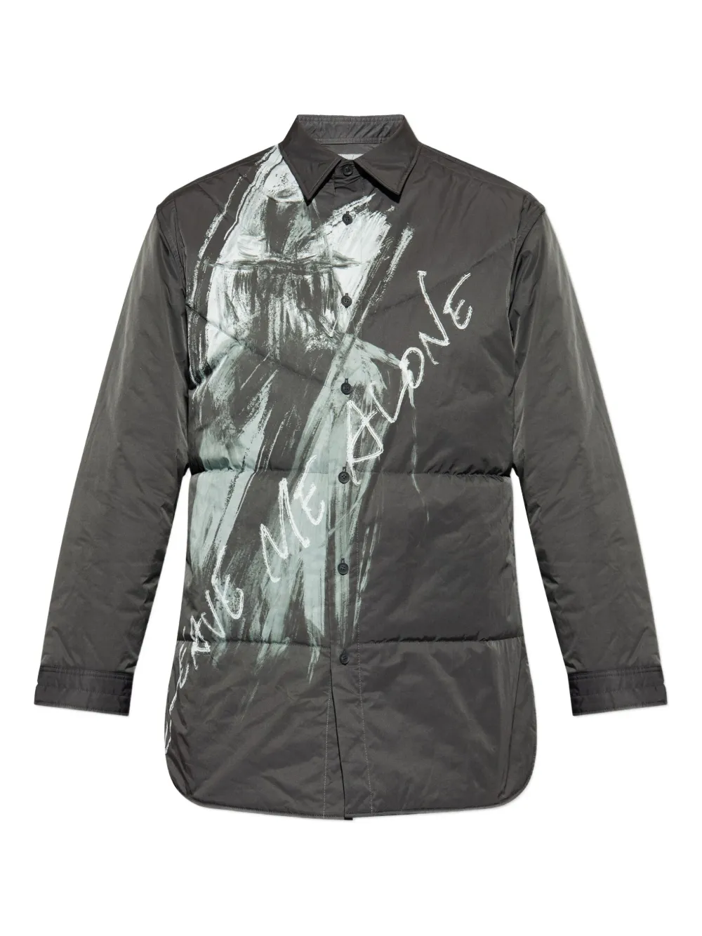 

Стёганная рубашка-овершот Yohji Yamamoto, серый