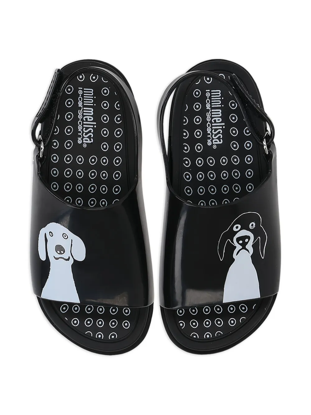 Босоножки-слингбэки с принтом собак X10 CORSO COMO Melissa, черный — фото 3