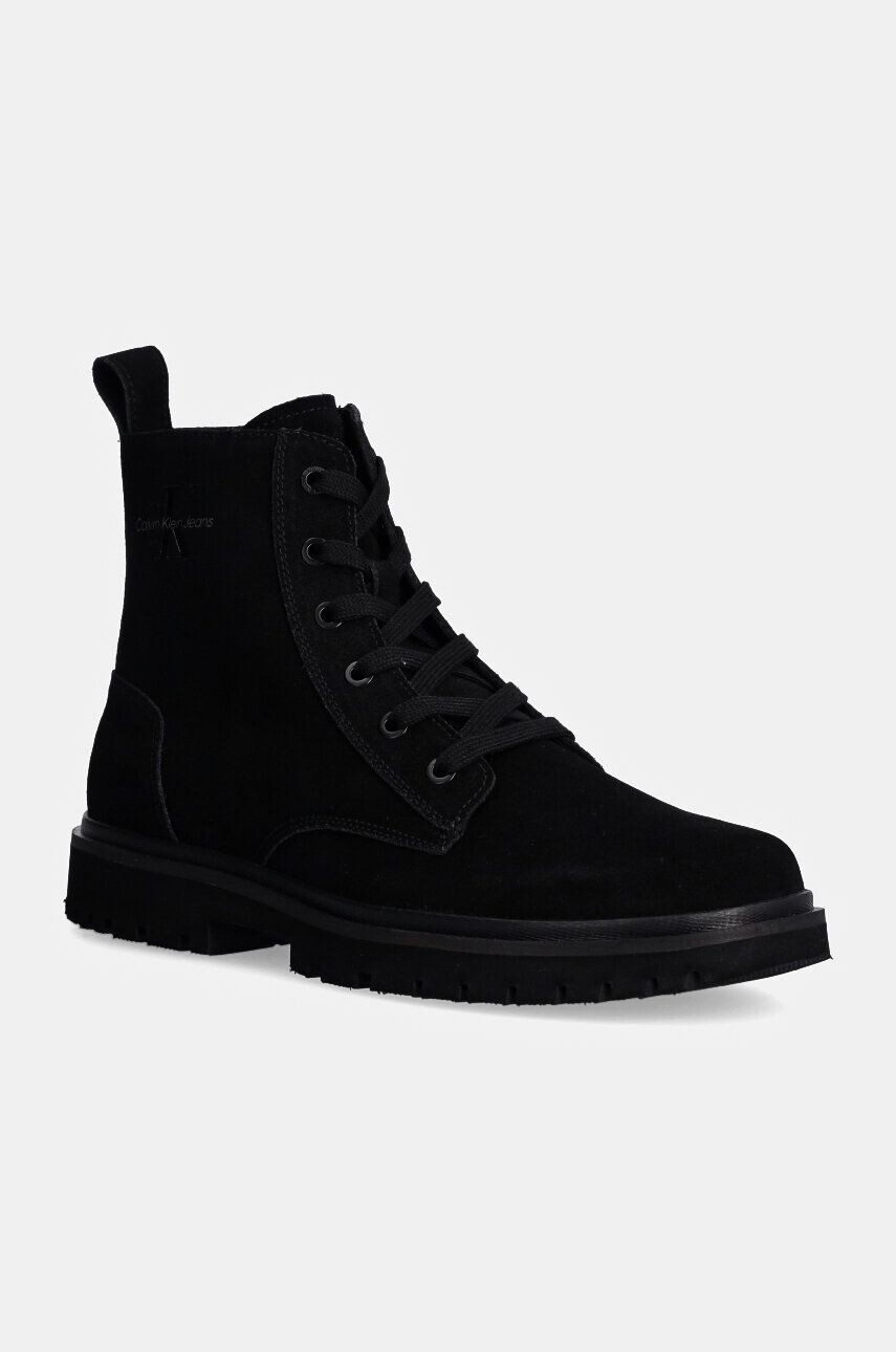 

Кожаные ботинки броги Calvin Klein Jeans EVA BOOT MID LACEUP ICONIC DRESS, черный