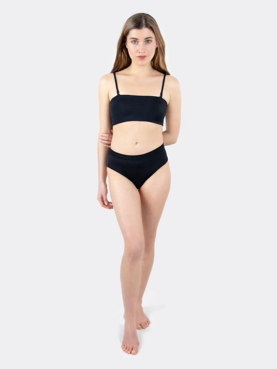 Бикини Mylily Teens Perioden Bikini Hose mit Cut Out | Schwarz в черном цвете — фото 4