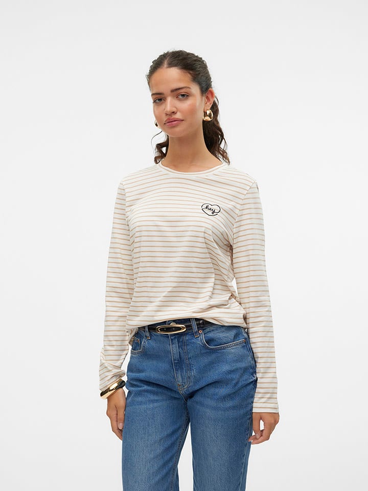 

Лонгслив Vero Moda, бежевый