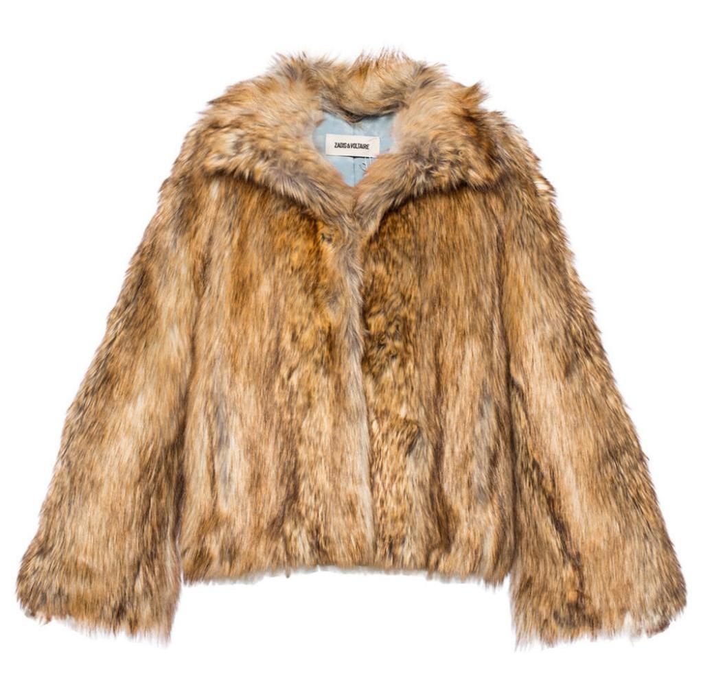 

Коричневая модакриловая женская куртка Zadig & Voltaire