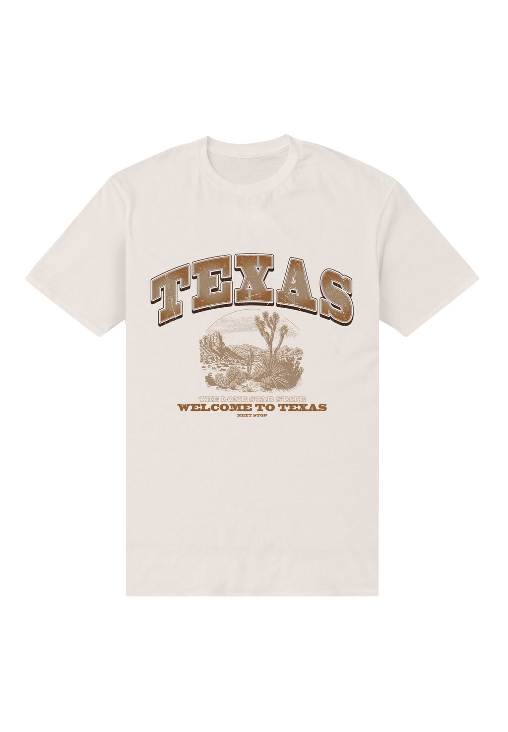 

Футболка с принтом NEXT STOP WELCOME TO TEXAS Henry Tiger, кремовый