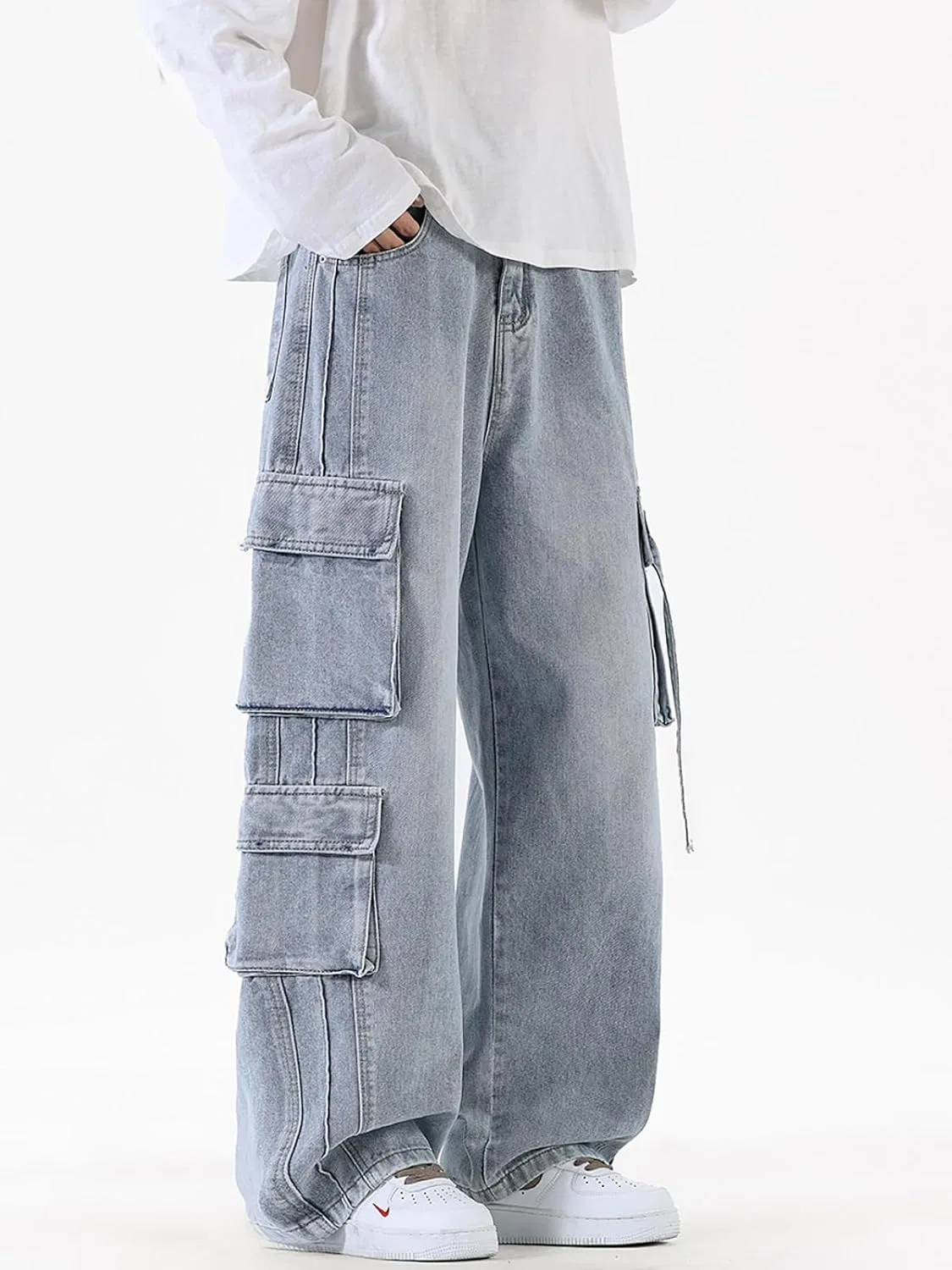 Джинсы свободные, Oversized, Denim, 13 — фото 2