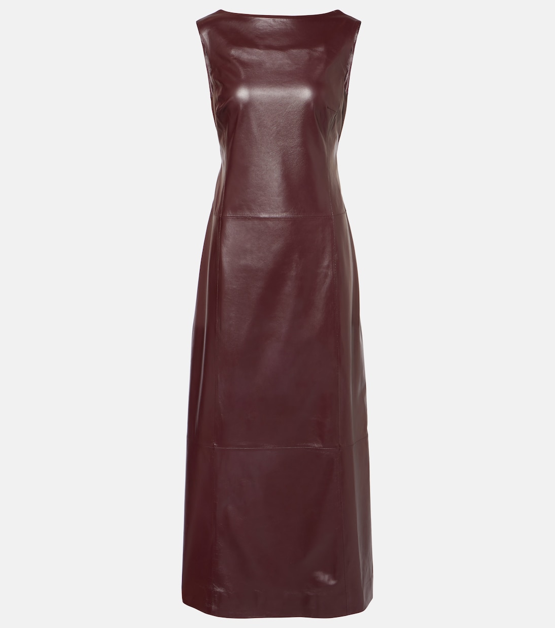 

Кожаное платье миди с открытой спиной Proenza Schouler, Ox Blood